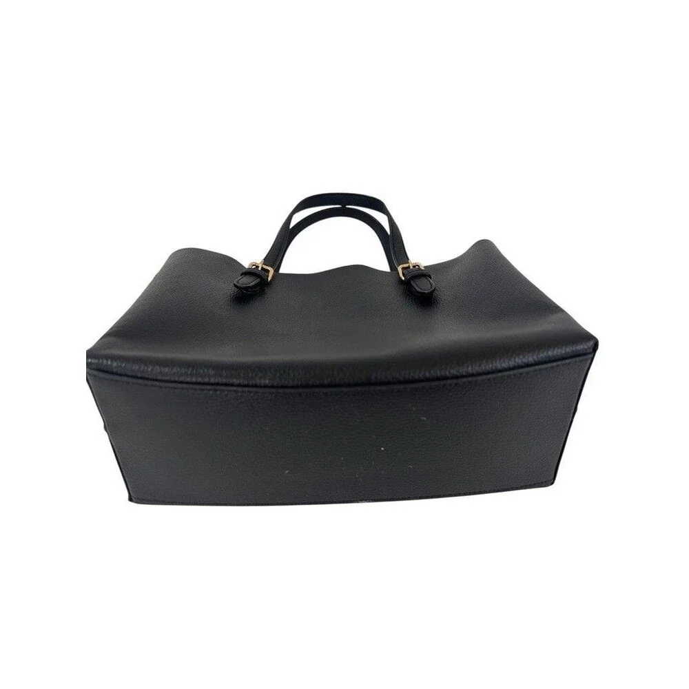COACH C4084 Small Mollie Tote 25 Cross grain Leather Black